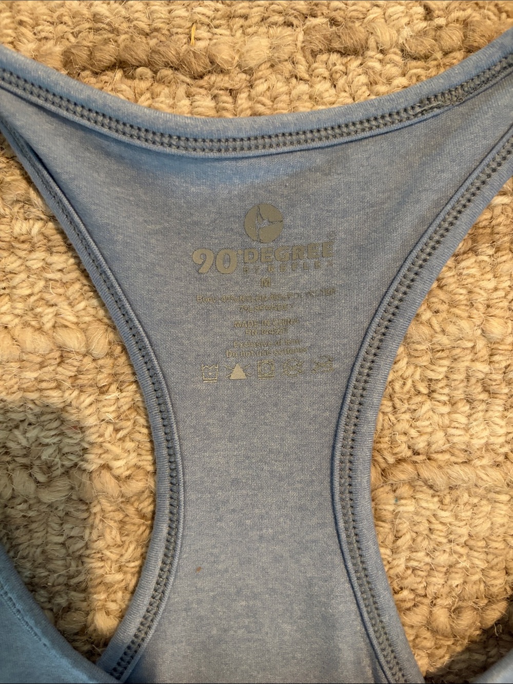 90 Degree By Reflex Blue Racerback Athletic Tank - Picture 2 of 4